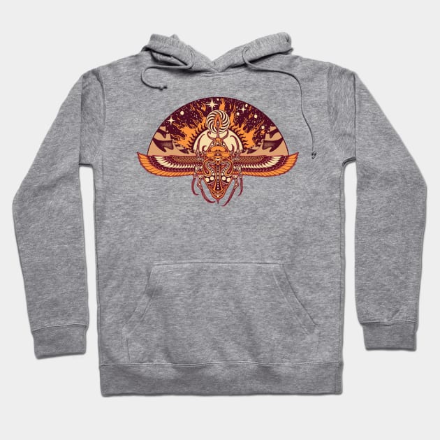 Space Scarab Hoodie by HenryBennettArt